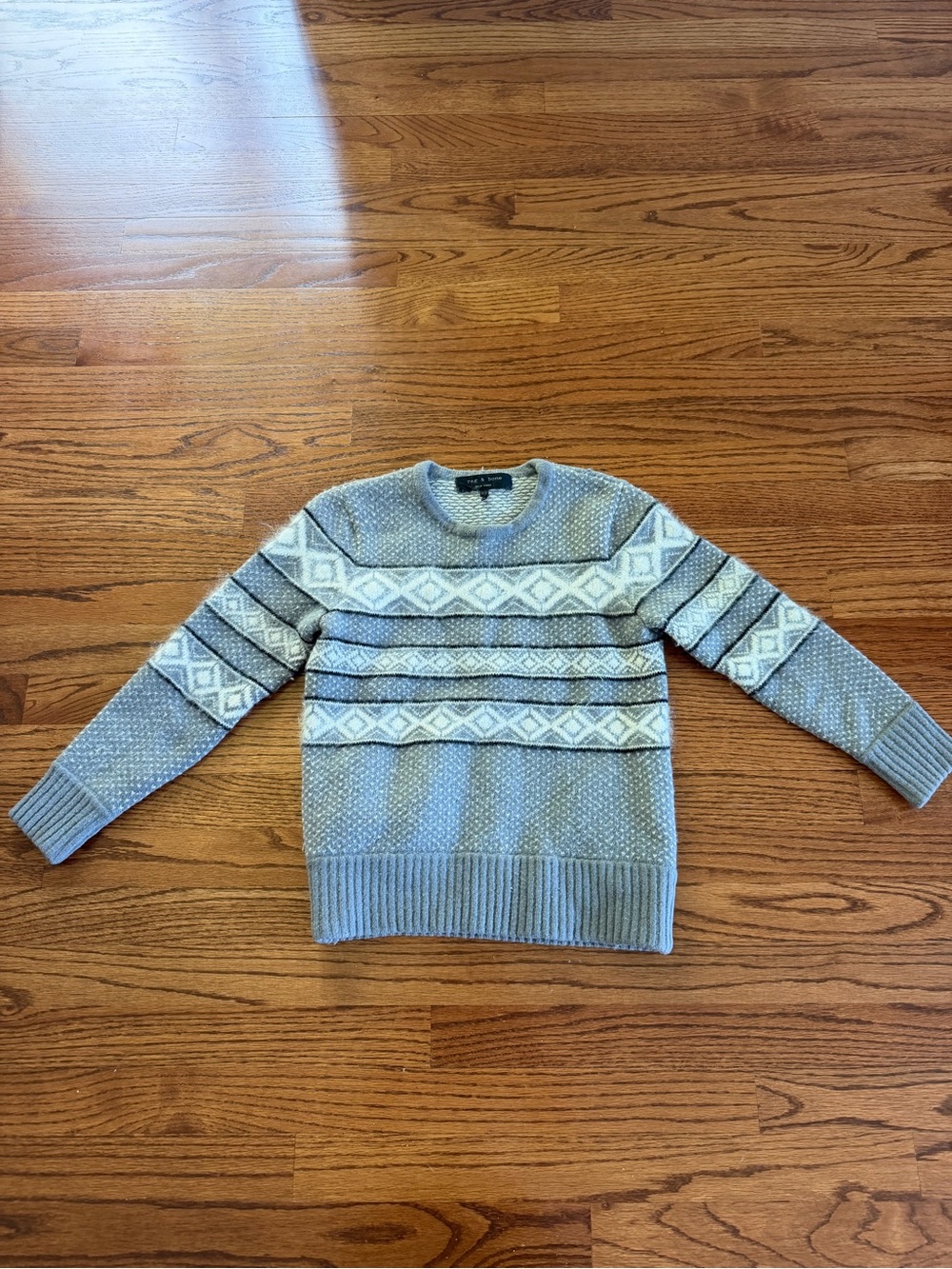 Rag & Bone Wool Angora Fair Isle Nordic Sweater XS